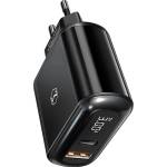 Xmart Зарядно устройство Xmart 1 x USB QC4.0 и 1 x Type-C PD 20W, LED дисплей (12672)