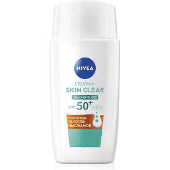 Nivea Derma Skin Clear лек защитен флуид SPF 50+ 40ml