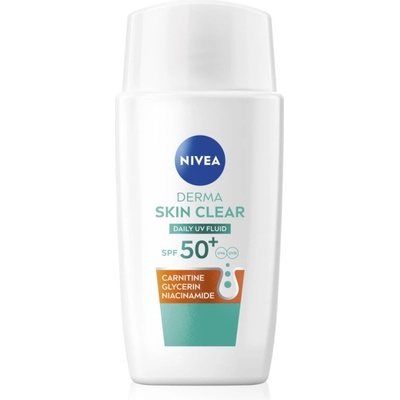 Nivea Derma Skin Clear лек защитен флуид SPF 50+ 40ml