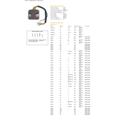 DZE regulátor napětí SUZUKI GS 250/400/450/550/650/750/1000; GSX 400/750/1000/1100 (ESR100,ESR090)