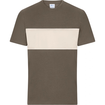James & Nicholson tričko Colour-Block 8049 bio bavlna krátký rukáv unisex COT028049amu00-muddy brown
