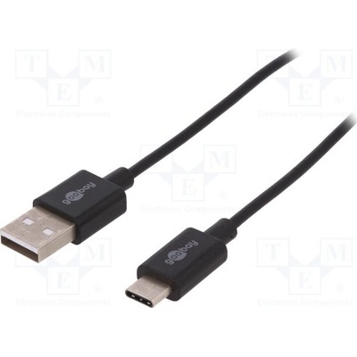Goobay 45735 USB 2.0, USB 3.1, USB A vidlice, USB C vidlice, 1m, černý