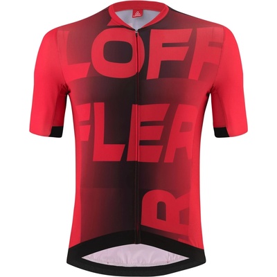 Löffler Мъжка фланелка с къс ръкав за колоездене Löffler Bike Jersey Full-Zip Signature Mid Cycling jersey - Red - размер 50 (EU) (056-3498-0313)