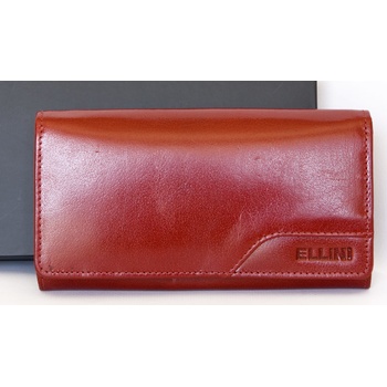 Červrná peněženka Ellini z pevné kůže dodávaná
