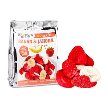 Mixit Chrumkavé ovocie do vačku banán + jahoda 23 g