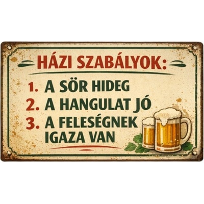 Ceduľa Házi Szabályok