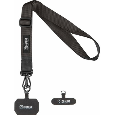 Popruh OBAL:ME NeckTag Ribbon na Telefon Black 143783 – Zboží Mobilmania