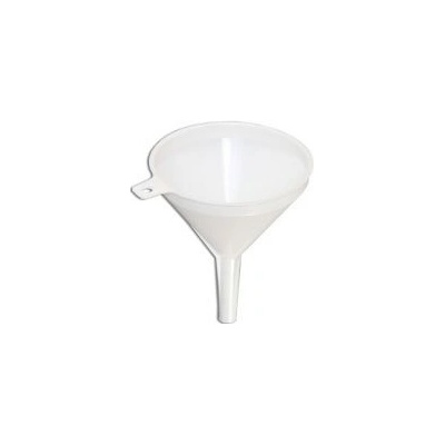 Trychtýř plast s uchem 12 cm bílý