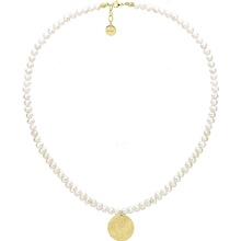 Manoki Perlový Barbara gold chirurgická ocel sladkovodní perla WA488G Zlatá