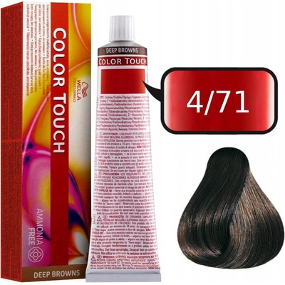 Wella Professionals Color Touch Deep Browns farba bez amoniaku 4/71 Medium Brown/Brown Ash 60 ml