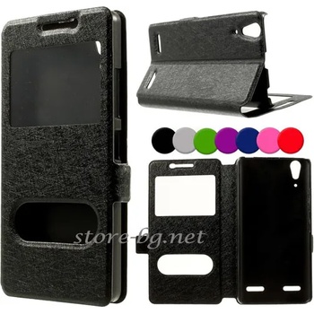 Image 1 of Lenovo A6000 Window Wallet Кожен Калъф + Стилус