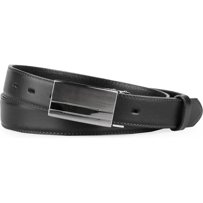 Penny Belts pánský kožený pásek společenský 30-020-1PS-60 černý