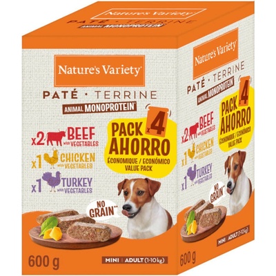 Nature's Variety Original Paté No Grain Mini hovězí kuřecí, krůtí 16 x 150 g