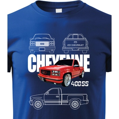 Dětské tričko Chevrolet Cheyenne 400 SS Modrá Canvas tričko Bezvatriko.cz 2309
