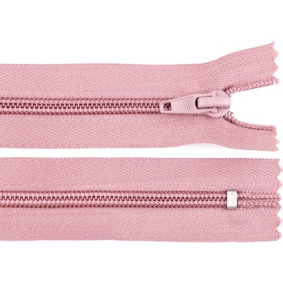 Spirálový zip No 5 délka 18 cm POL, malé, 151614 starorůžová sv.