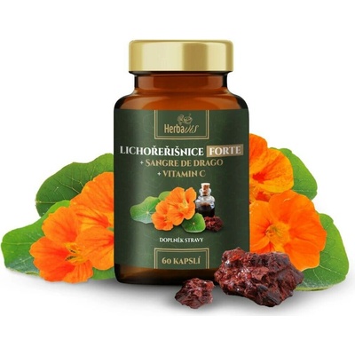 Herbavis LichořeřIšnice forte + Vitamín C 60 kapslí
