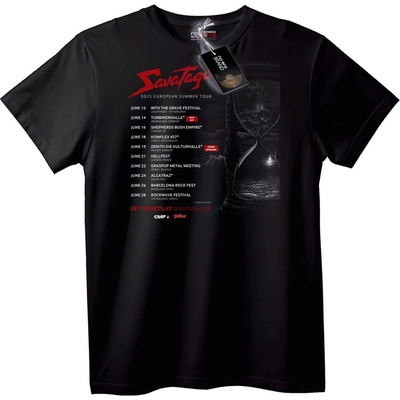 NOONEBRAND Тениска Savatage 2025 Европейско Турне - 2XL, Black