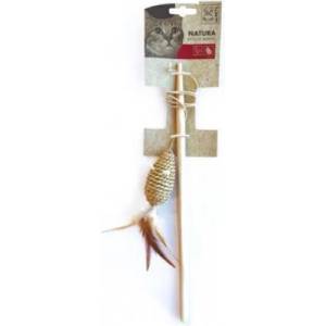 Mpets Играчка за котки M-Pets Natura Mouse Wand - Въдица Мишка, натурална 35 см - Белгия 20601699