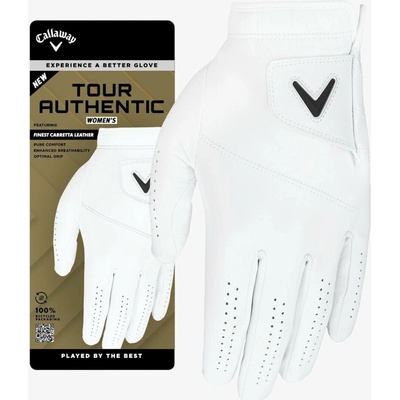 Callaway W rukavice Tour Authentic 25 Womens Golf Glove Levá bílá M