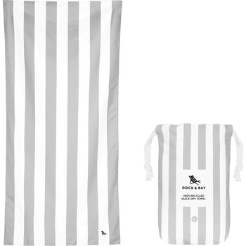 Dock & Bay Плажна кърпа бързосъхнеща, 90 x 160 см, сив (TOWLB-CAB-LG-LTGRY-R)