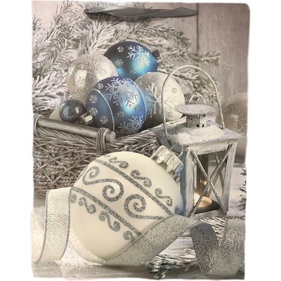 Taška Vánoční stríbro L 31cm*40cm