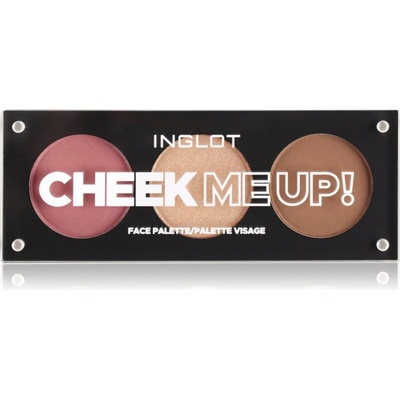 Inglot Face Palette хайлайтър, бронзър и руж цвят Cheek Me Up! 7.2 гр
