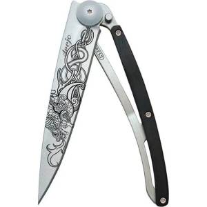 DEEJO 1cb019 tattoo / Ултралеко джобно ножче с дръжка от абанос (1cb019)
