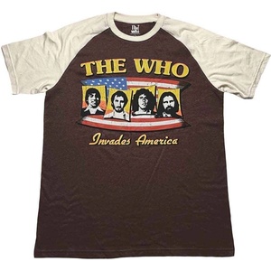 The Who Invades America Raglan Brown & Natural L Риза (WHORL51MBRNAT03)