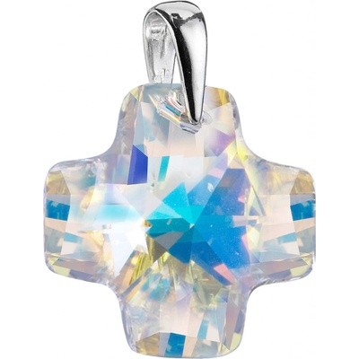Pavona Stříbrný přívěsek s krystalem Swarovski AB efekt kříž 34011.2 ab