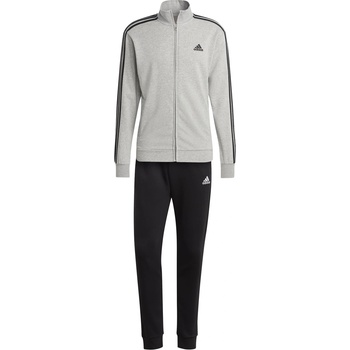adidas Мъжки анцуг Adidas Basic 3-Stripes French Terry Tracksuit Mens - Medium Grey