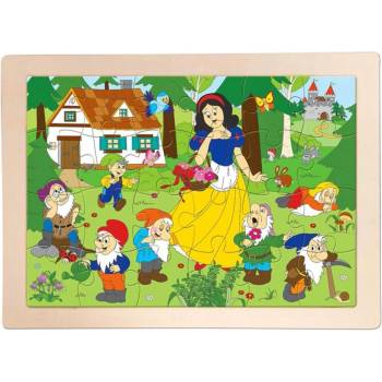 Image 1 of Woodyland Woody - Дървен пъзел - Снежанка и седемте джуджета
