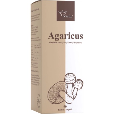 Serafin Agaricus s jitrocelem 40% polysacharidů 90 kapslí