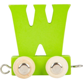 small foot Dřevěný vláček barevná abeceda písmeno W