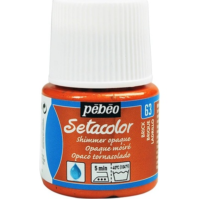 Farby na textil Pebeo Setacolor Opaque Shimmer 45 ml Shimmer brick