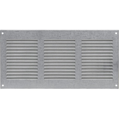Ventishop KVMp 300x150 kovová hranatá větrací mřížka se síťkou, pozink. ocel