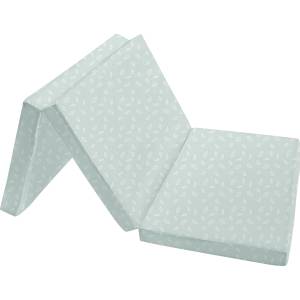 Kikkaboo Сгъваем бебешки матрак Kikkaboo - Leaves, 60 х 120 х 5 cm, Mint (31107020036)