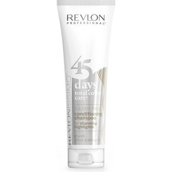 Revlon 45 days Total Color Care Shampoo & Conditioner 2in1 2v1 šampón a kondicionér proti žltnutiu 275 ml