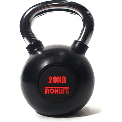 IRONLIFE pogumovaný Kettlebell 20 kg