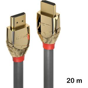 Lindy Професионален HDMI кабел 20м, 4K@60Hz, Goldline, Lindy 37868 (37868)