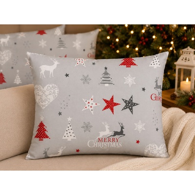 Intermedic Obliečka Christmas Star Grey 40x40