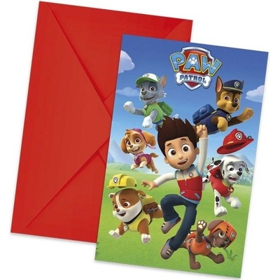 Pozvánky s obálkami PAW PATROL - Tlapková patrola, 6 ks - GoDan – Zboží Mobilmania