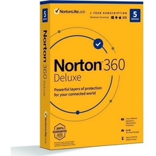 Symantec Norton 360 Deluxe 50 GB 1 uživatel 5 zařízení 12 měsíců NS51