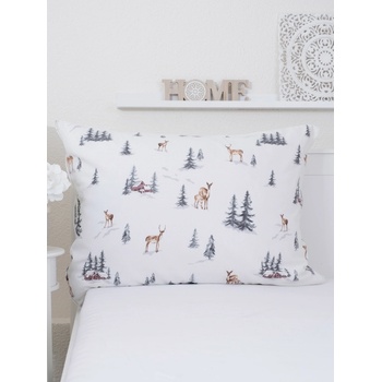 MKLozkoviny.sk Flanelová Zimný les 70 x 90 cm
