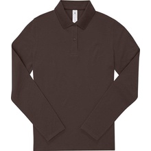 B&C My Polo 180 LSL /women Dámske piqué polo s dlhým rukávom hnedá roasted coffee