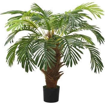 Vidaxl Umelá palma Cycas s kvetináčom 90 cm zelená