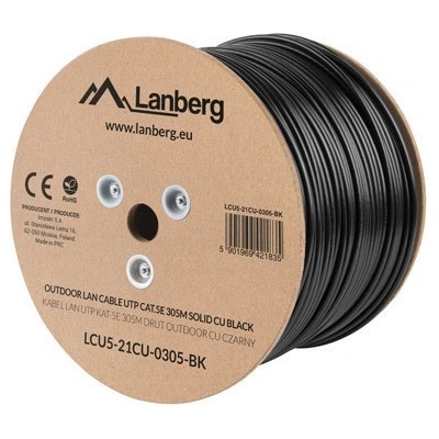 Lanberg LCU5-21CU-0305-BK drát outdoor, 305m