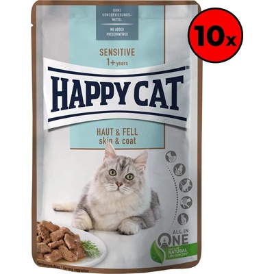 Happy Cat Pouches Meat in Sauce Sensitive Haut & Fell 85 g