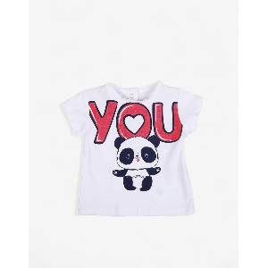 Chicco Girls Tee White Printed - dress4less
