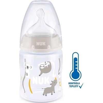 Nuk dojčenská fľaša s kontrolou teploty zvieratká bežová 150 ml