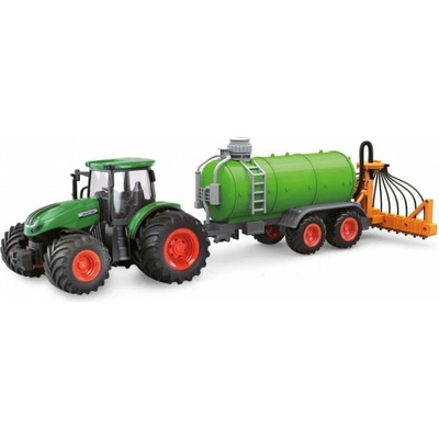 Amewi Trade e.K. RC Traktor s funkční cisternou, 2,4 Ghz, RTR zelený 1:24